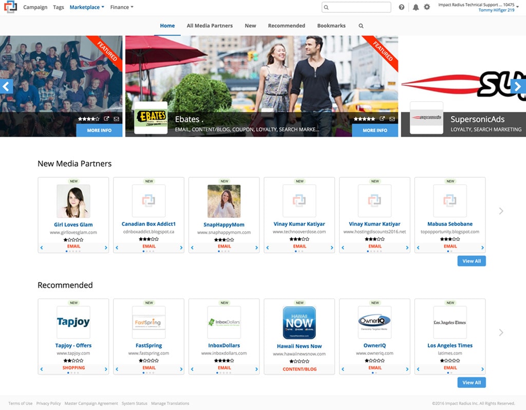 Marketplace Homepage